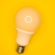 light bulb against yellow background